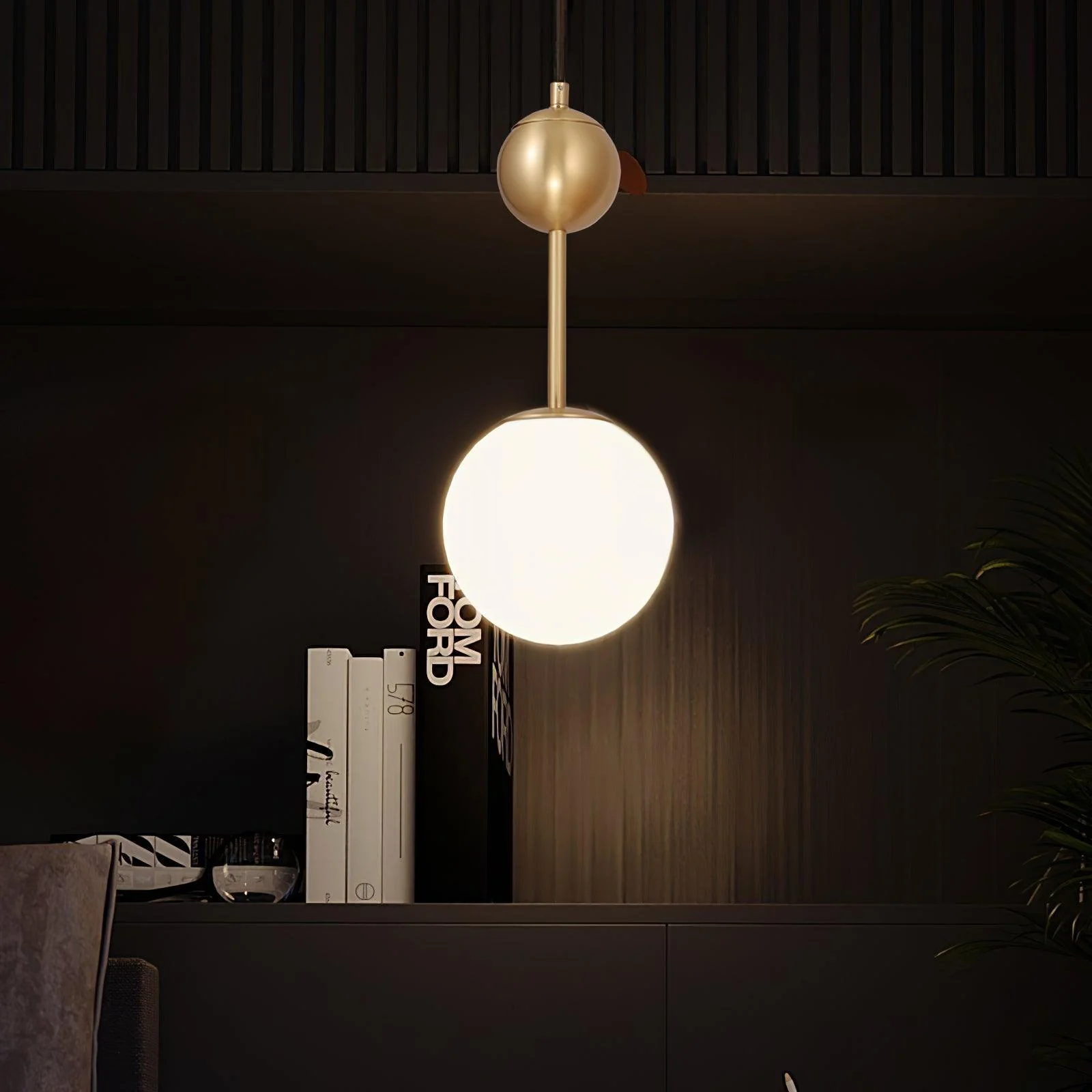 Aviaran Brass & Glass Classic Pendant Light - Image 9
