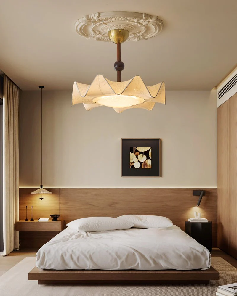 Avlorus Traditional Premium Elegance Wood Fabric Ceiling Light - Image 15