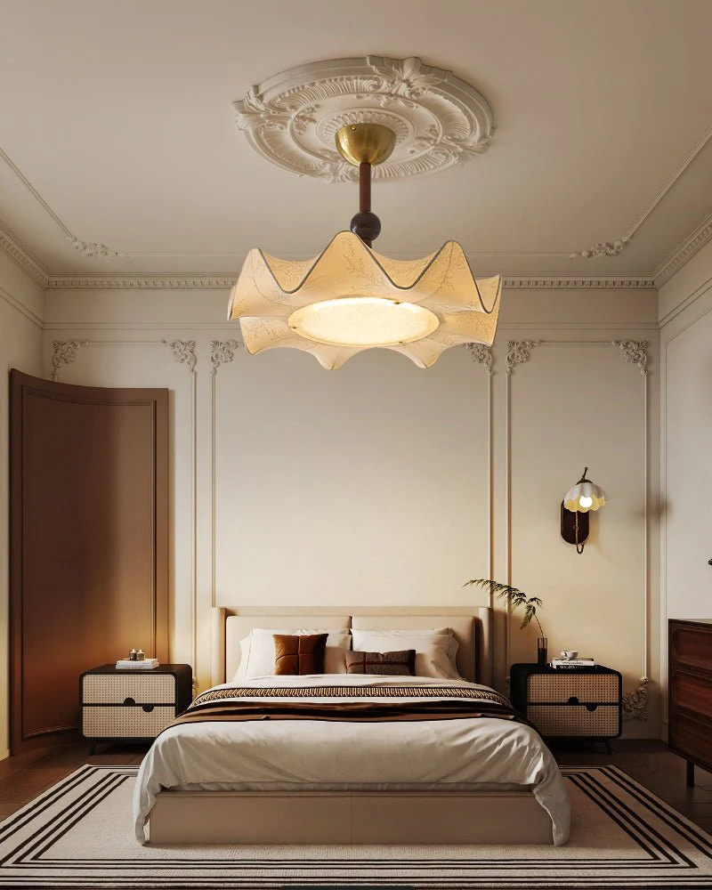 Avlorus Traditional Premium Elegance Wood Fabric Ceiling Light - Image 16