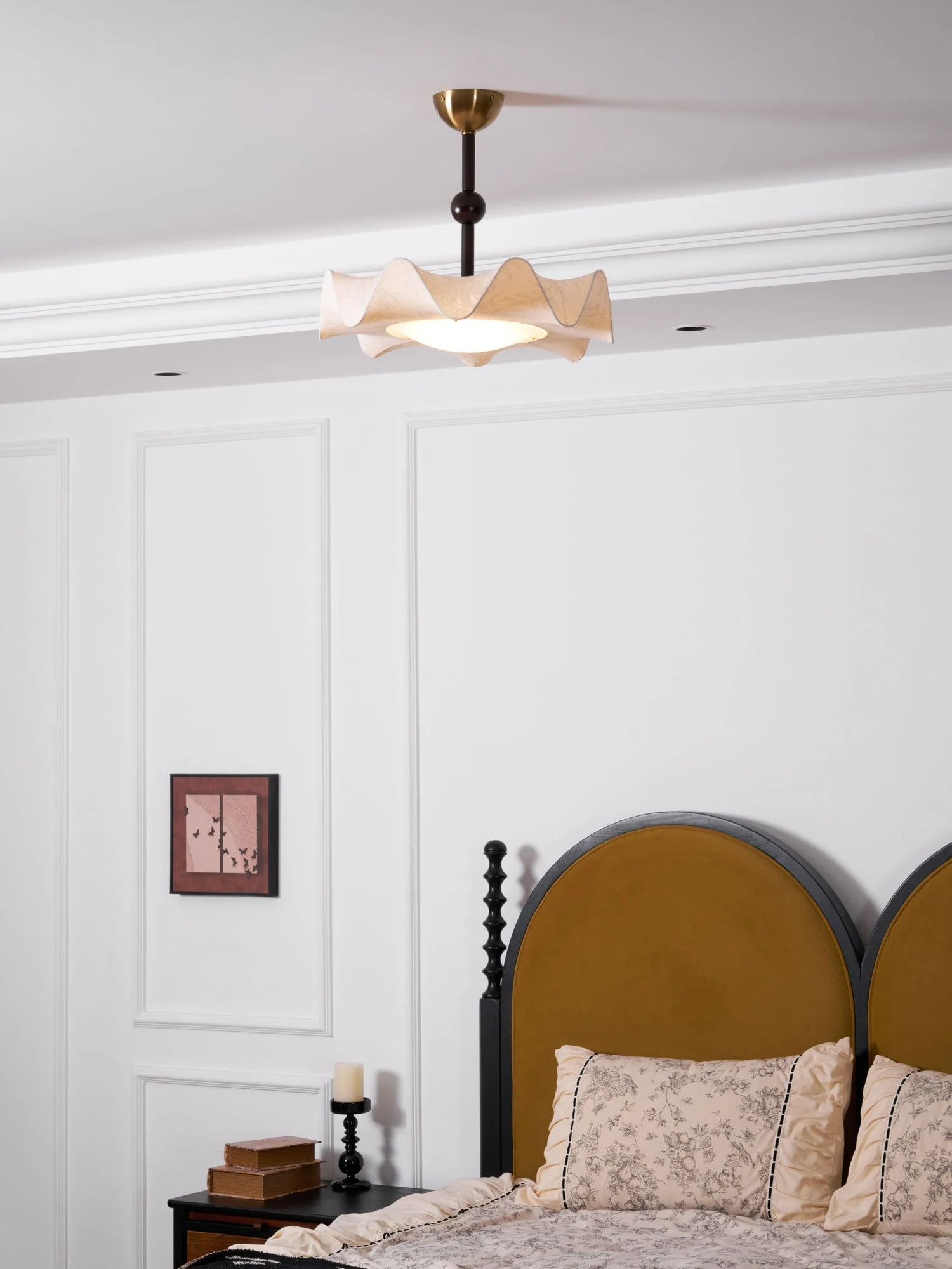 Avlorus Traditional Premium Elegance Wood Fabric Ceiling Light - Image 2