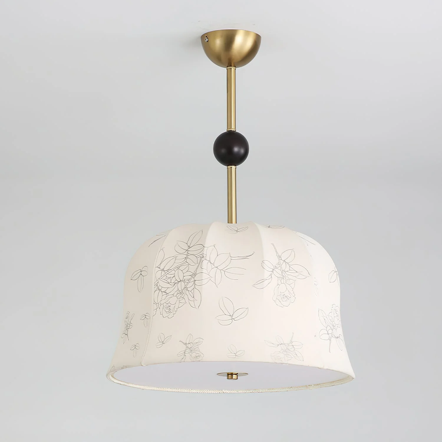 Avnoren Blossom Curve Fabric Wood Pendant Lamp - Image 10