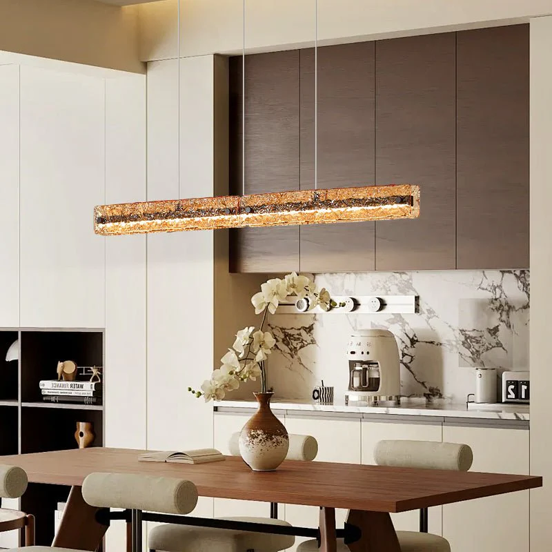 Avnorira Modern Minimalist Linear Island Glass Pendant Lamp - Image 16