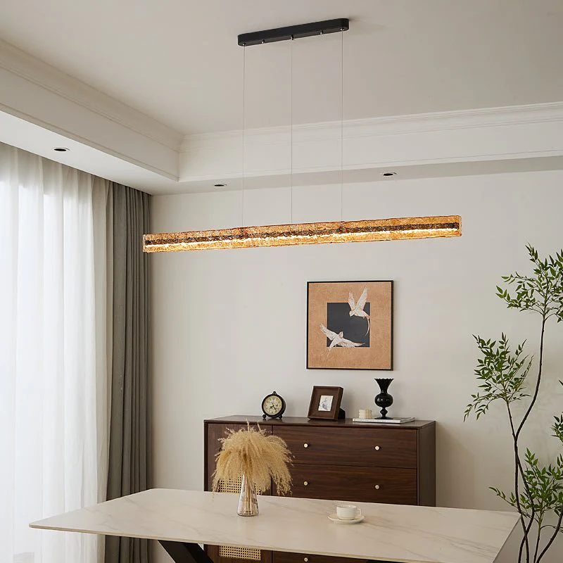 Avnorira Modern Minimalist Linear Island Glass Pendant Lamp - Image 20