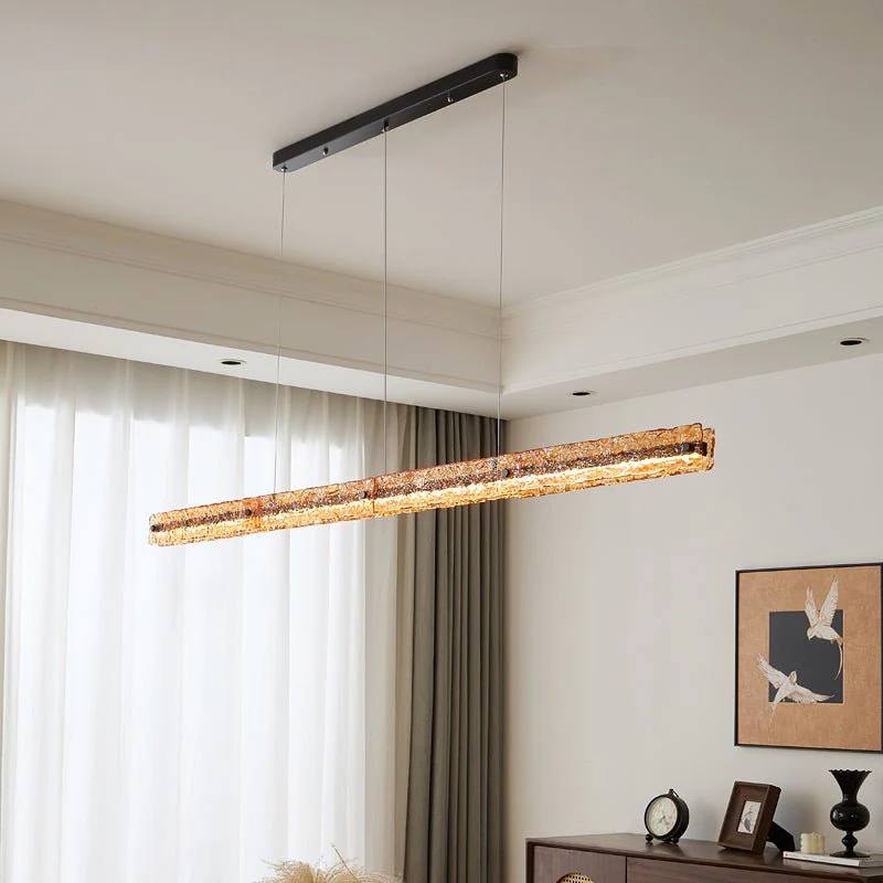 Avnorira Modern Minimalist Linear Island Glass Pendant Lamp - Image 21