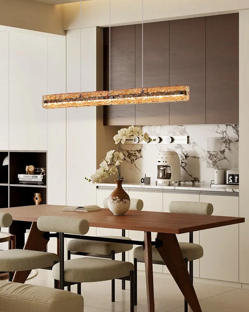 Avnorira Modern Minimalist Linear Island Glass Pendant Lamp - Image 24