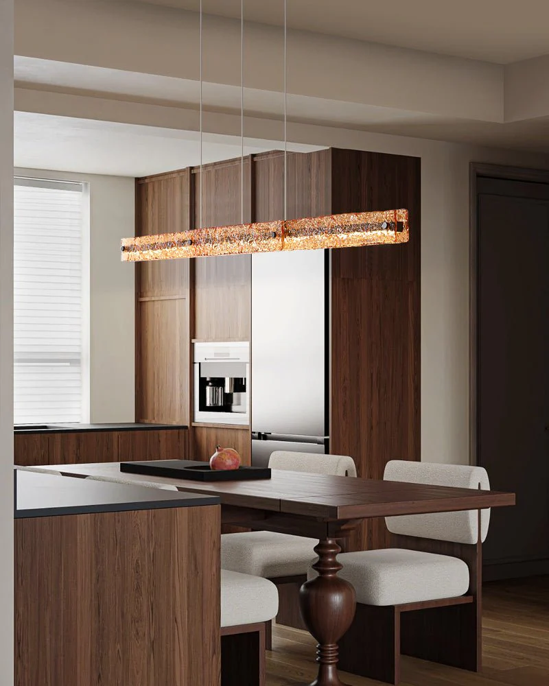 Avnorira Modern Minimalist Linear Island Glass Pendant Lamp - Image 25