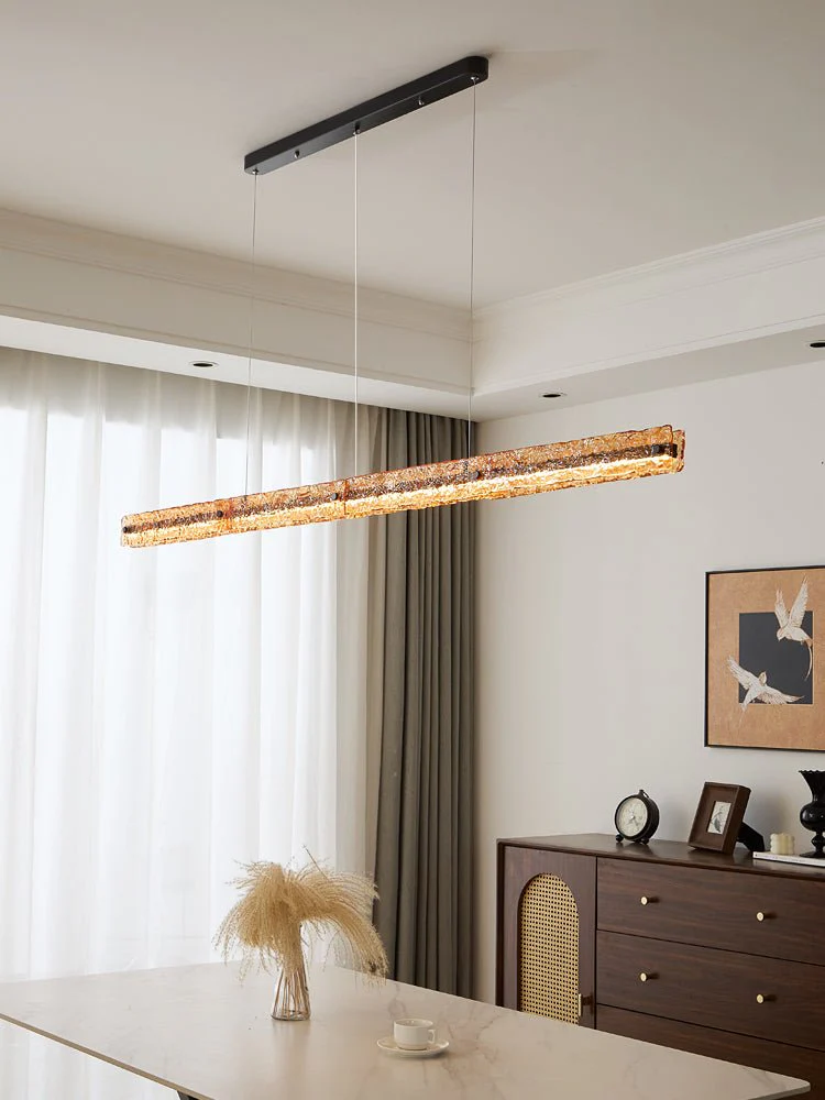 Avnorira Modern Minimalist Linear Island Glass Pendant Lamp - Image 30