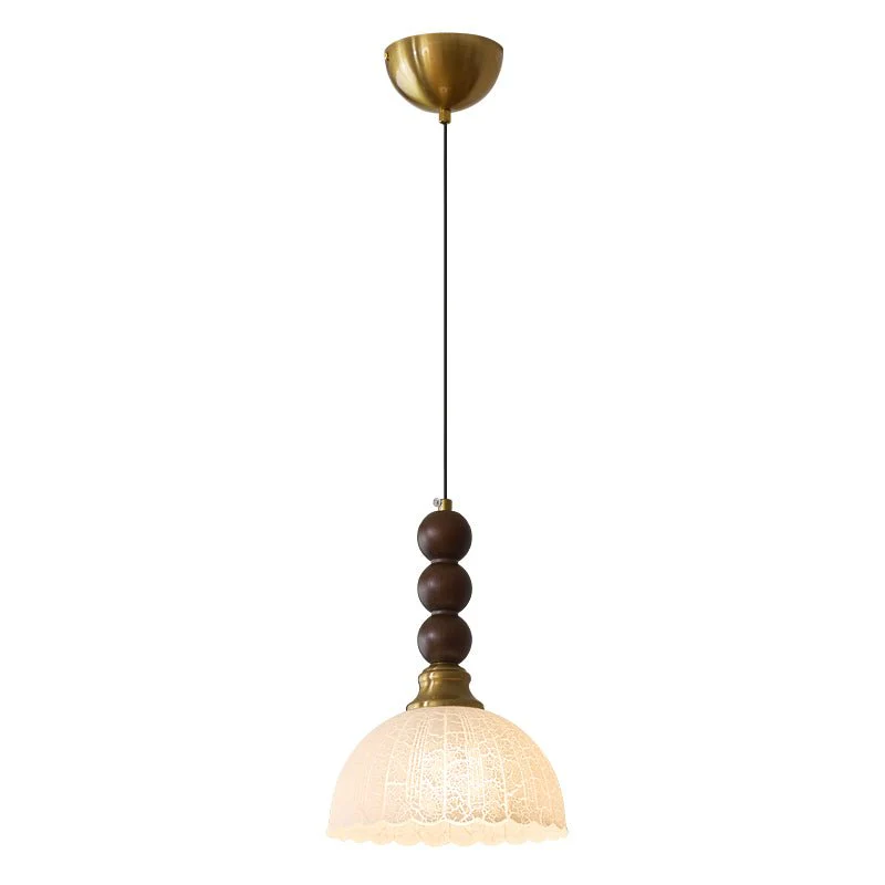 Avshaara Traditional Elegance Vintage Fabric Wood Pendant Light - Image 38