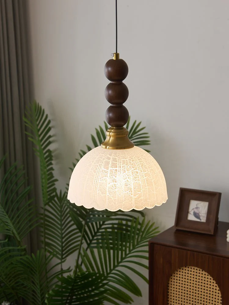 Avshaara Traditional Elegance Vintage Fabric Wood Pendant Light - Image 40