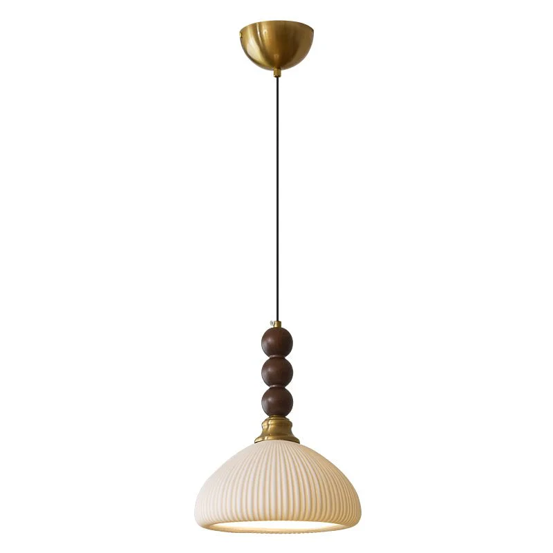 Avshaara Traditional Elegance Vintage Fabric Wood Pendant Light - Image 42