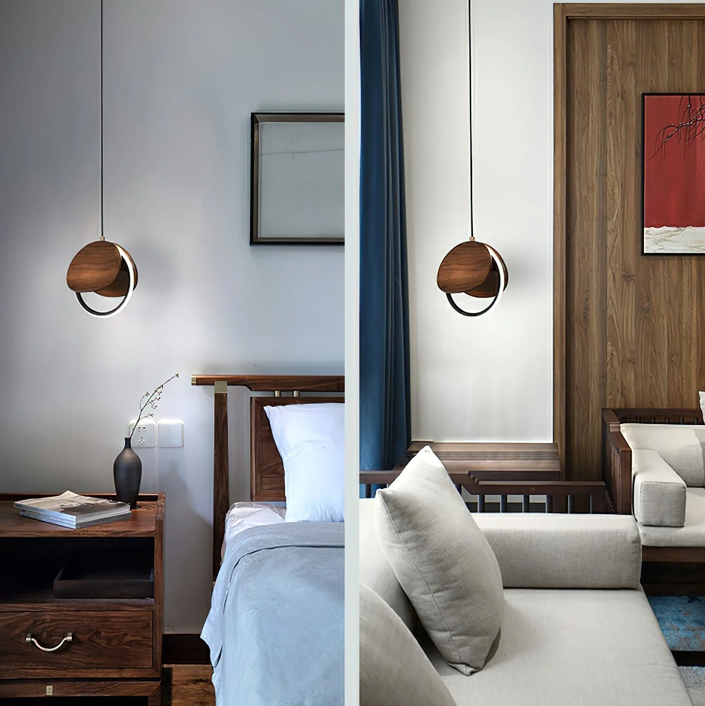 Avvelen Geometric Wood Pendant Light - Image 15