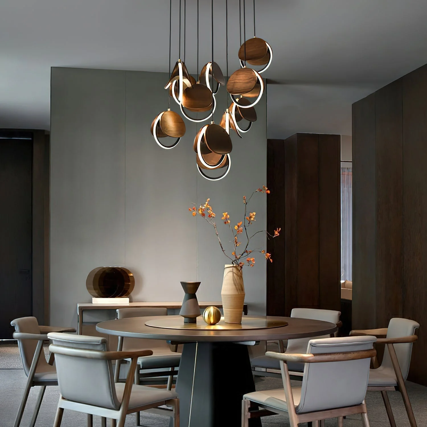Avvelen Geometric Wood Pendant Light - Image 4