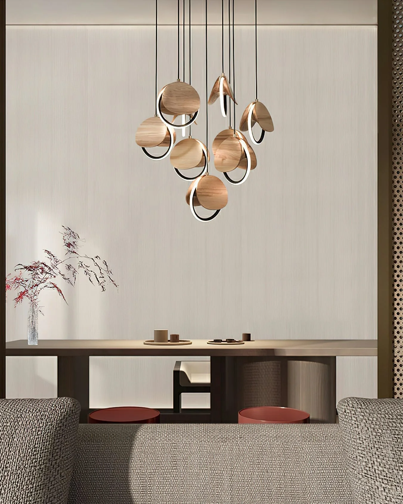 Avvelen Geometric Wood Pendant Light - Image 41