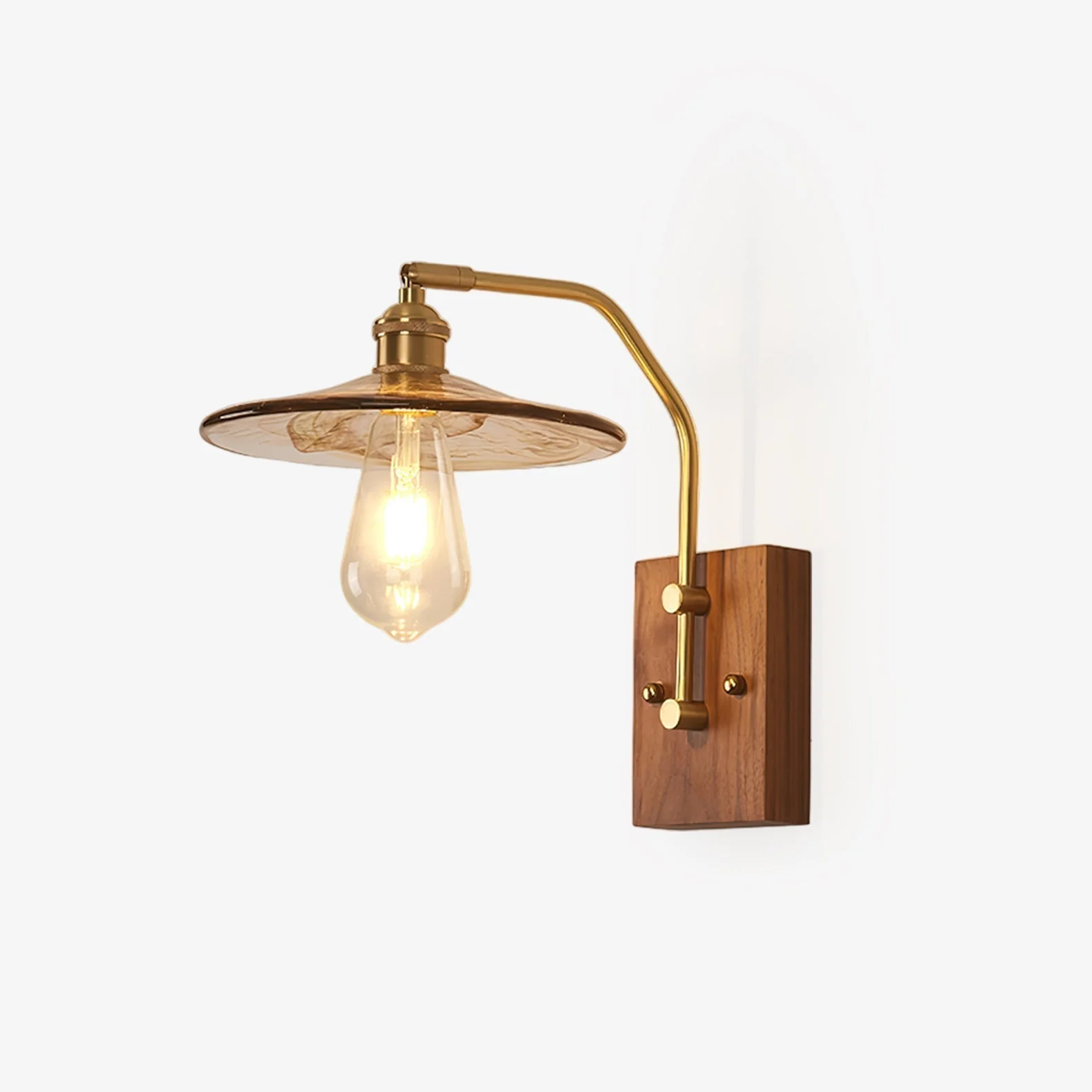 Avveleth Elegance Vintage Walnut Wall Lamp