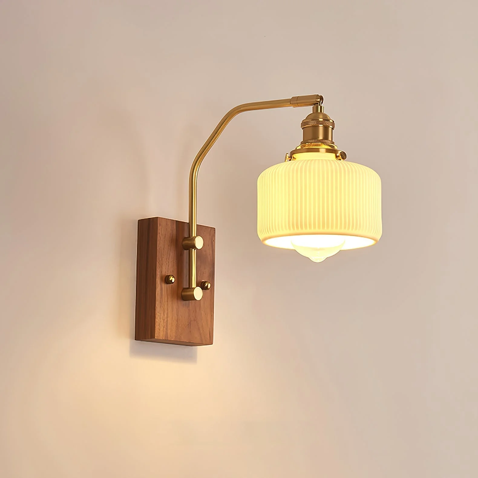Avveleth Elegance Vintage Walnut Wall Lamp - Image 10