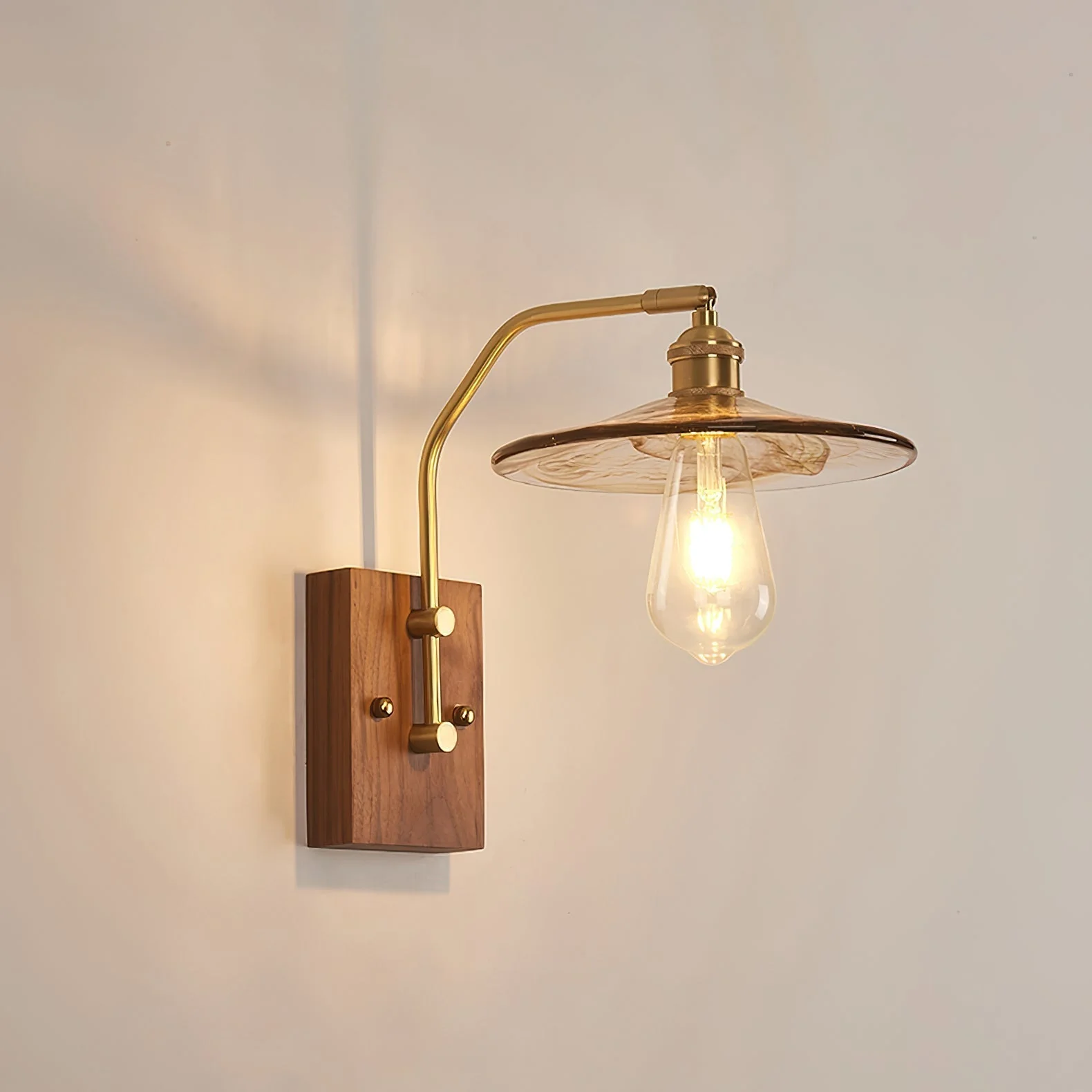 Avveleth Elegance Vintage Walnut Wall Lamp - Image 15