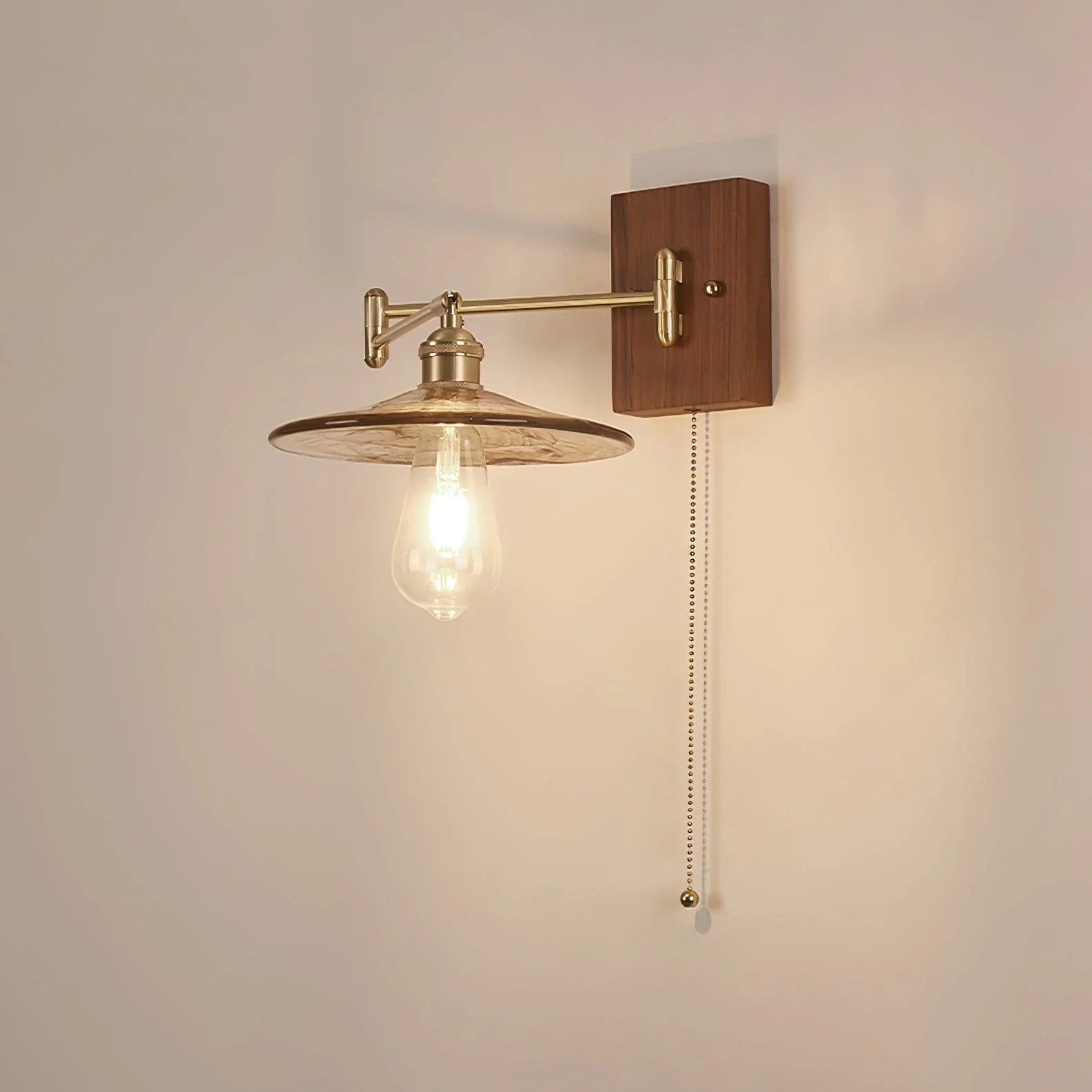 Avveleth Elegance Vintage Walnut Wall Lamp - Image 20