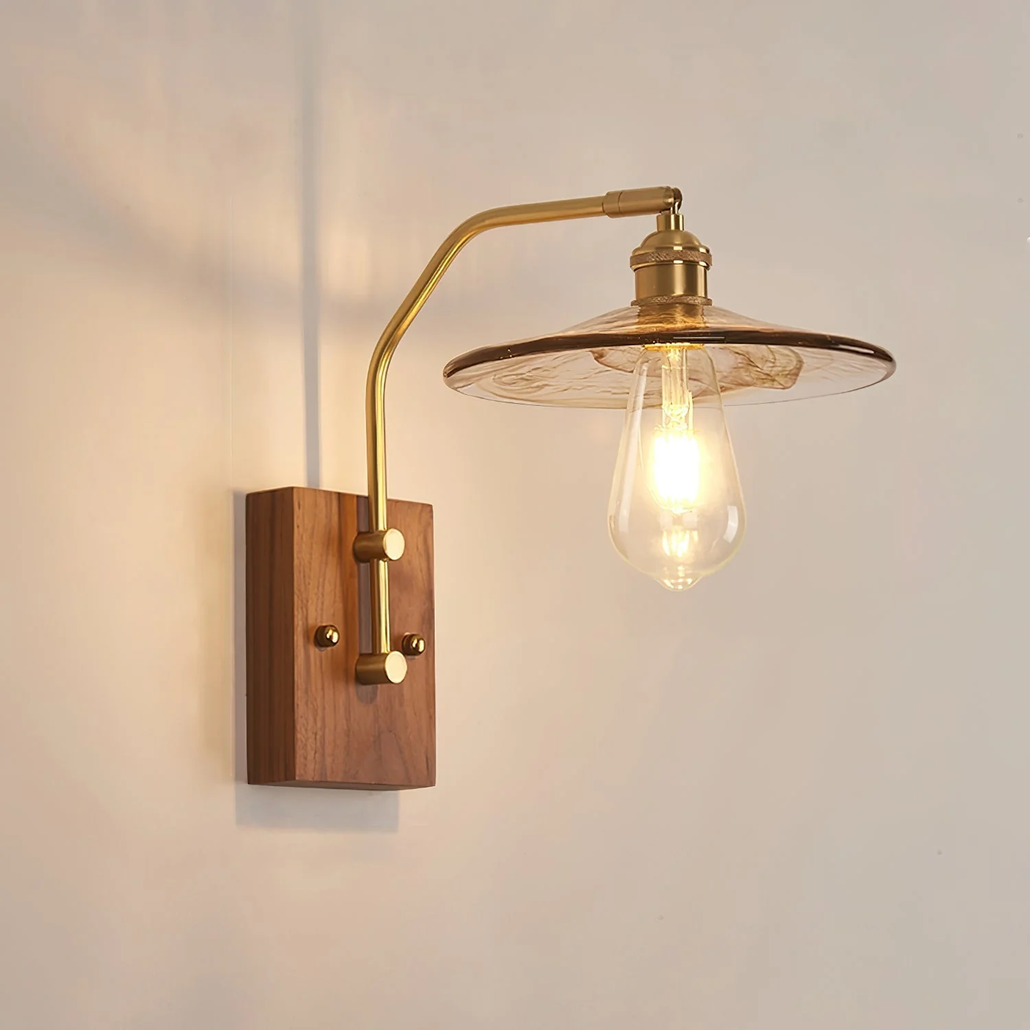 Avveleth Elegance Vintage Walnut Wall Lamp - Image 29