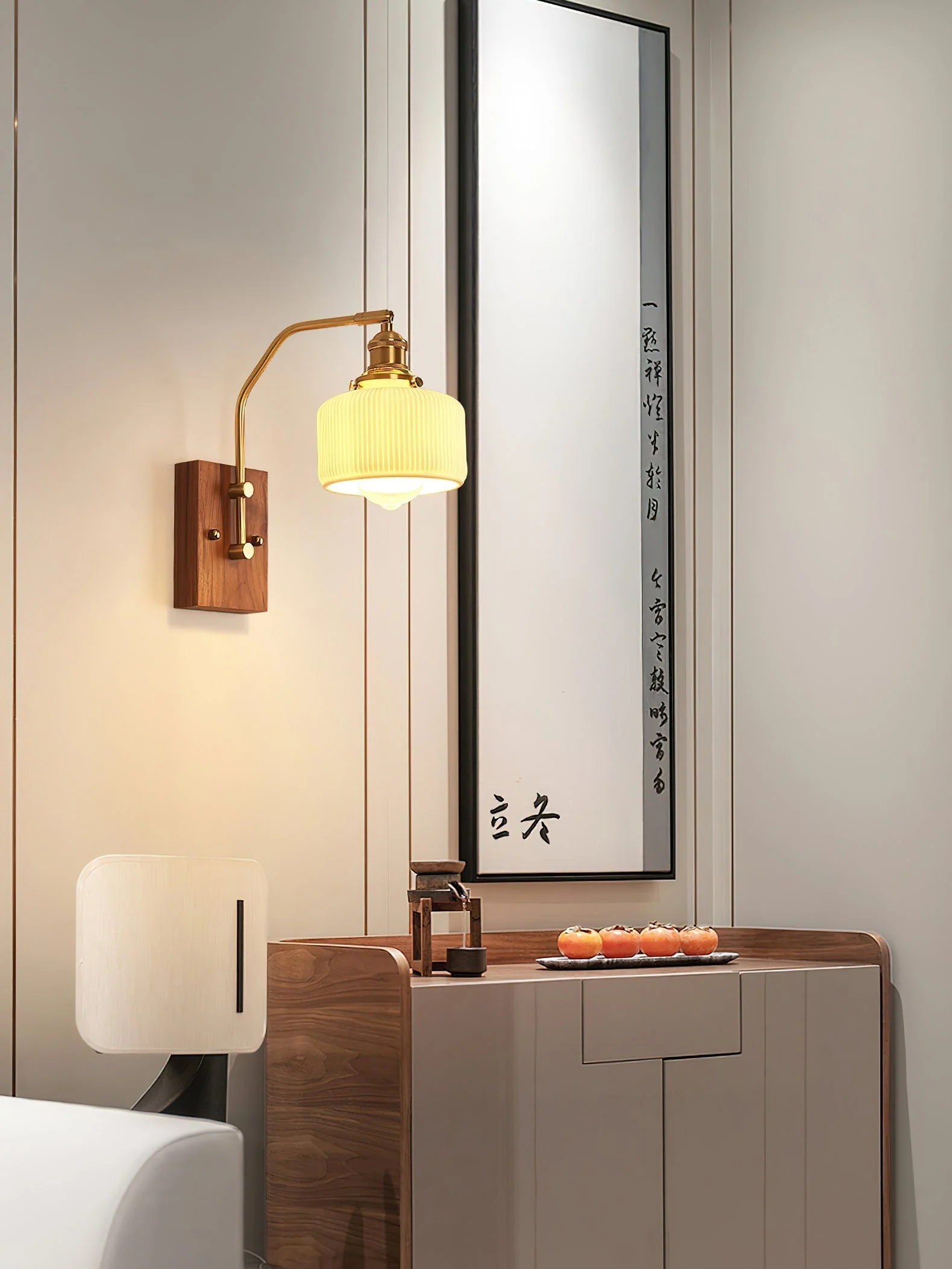Avveleth Elegance Vintage Walnut Wall Lamp - Image 31