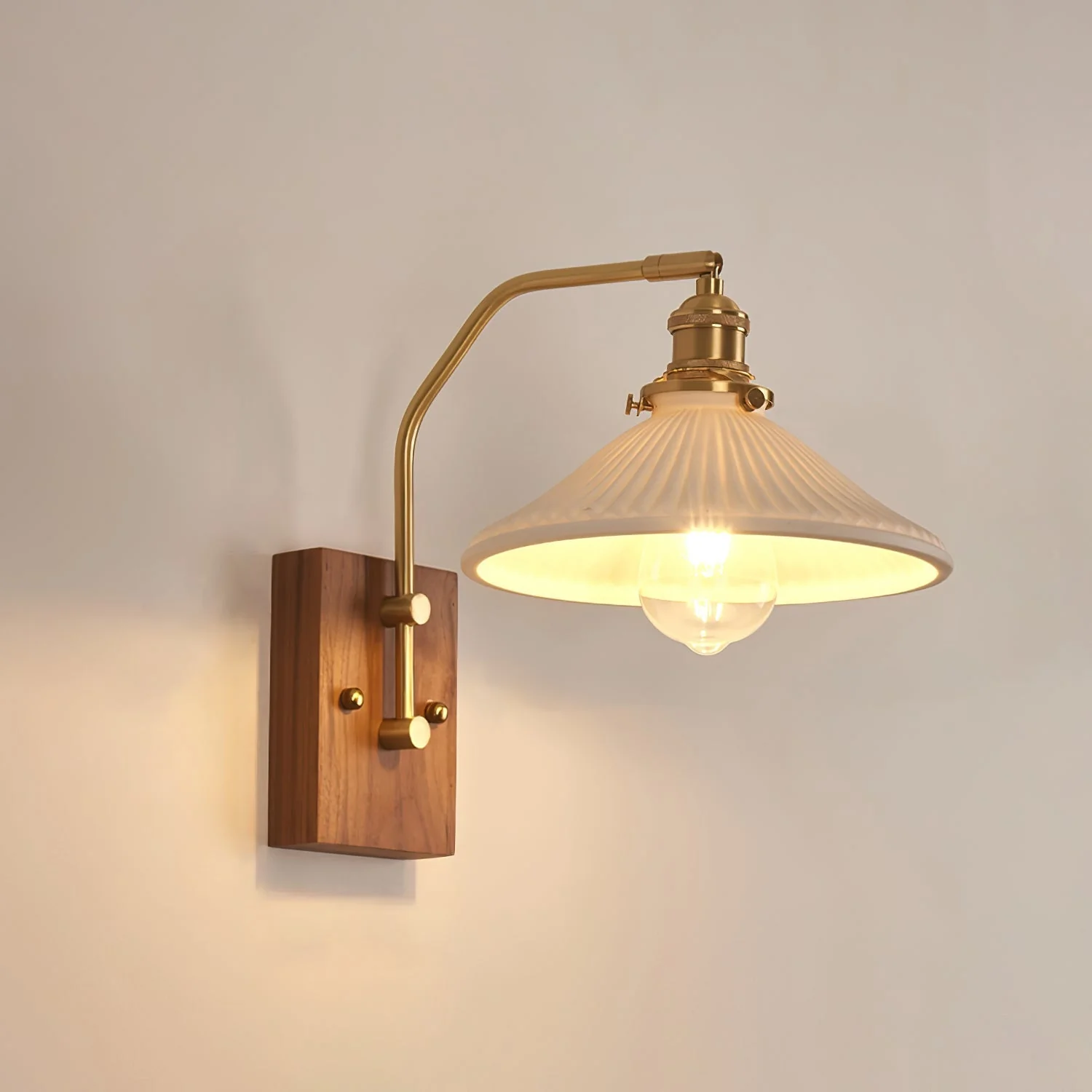 Avveleth Elegance Vintage Walnut Wall Lamp - Image 35