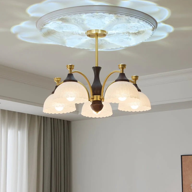 Avvynila Traditional Elegance Vintage Brass Wood Chandelier - Image 10