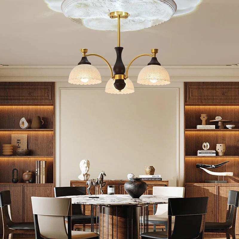 Avvynila Traditional Elegance Vintage Brass Wood Chandelier - Image 13
