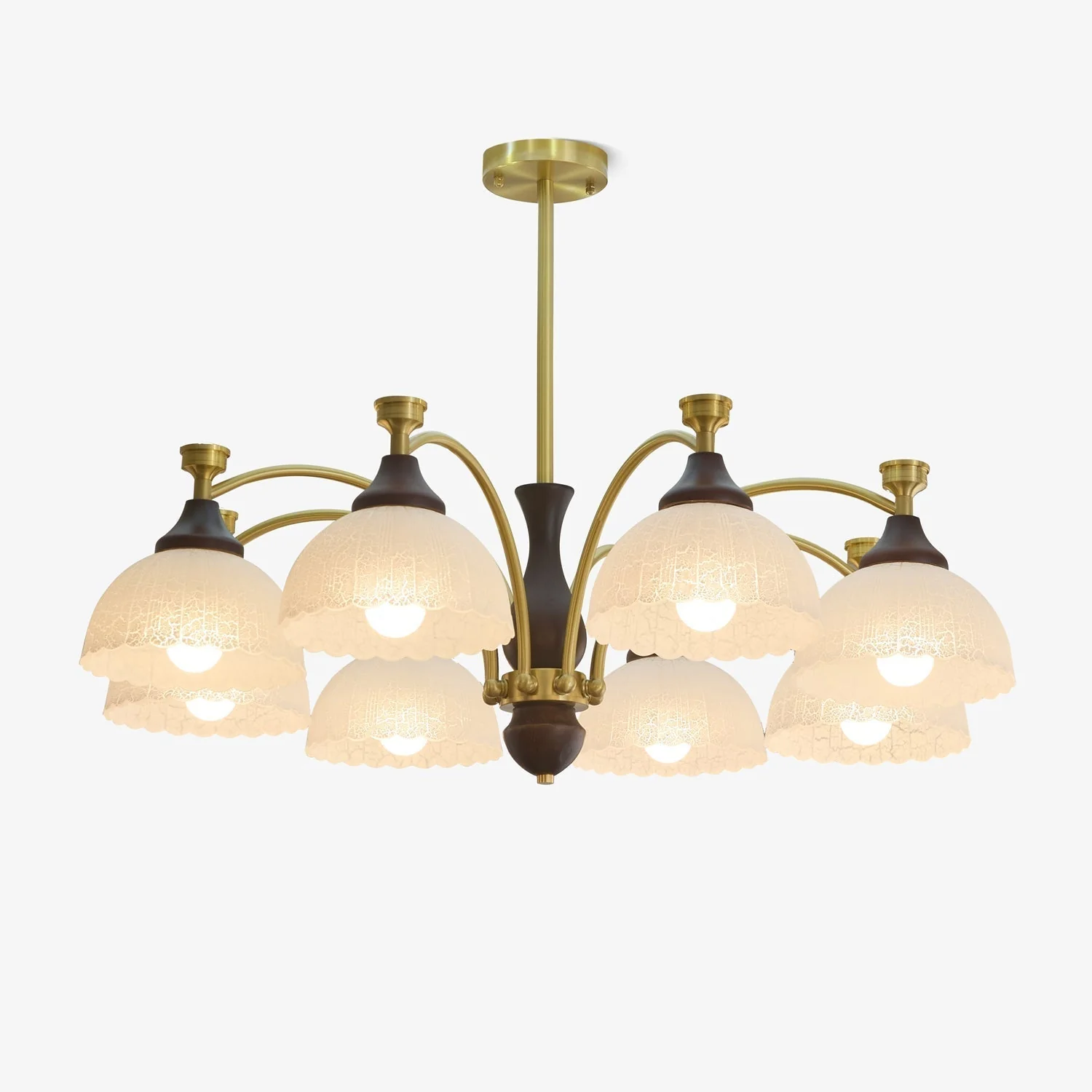 Avvynila Traditional Elegance Vintage Brass Wood Chandelier - Image 14