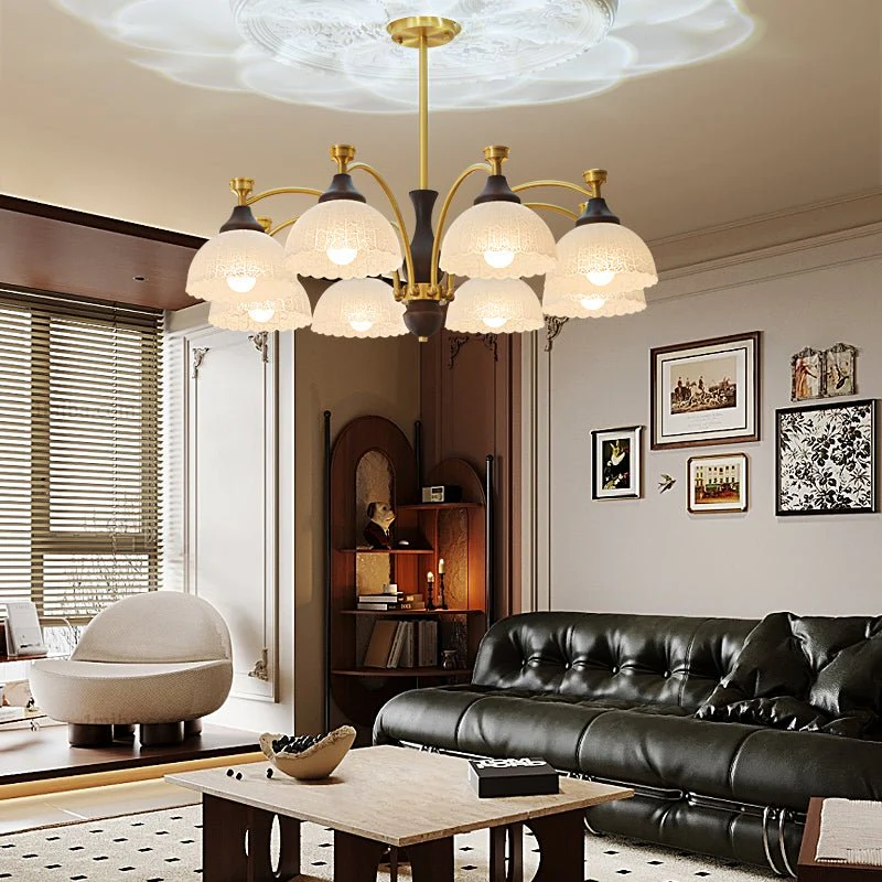 Avvynila Traditional Elegance Vintage Brass Wood Chandelier - Image 19