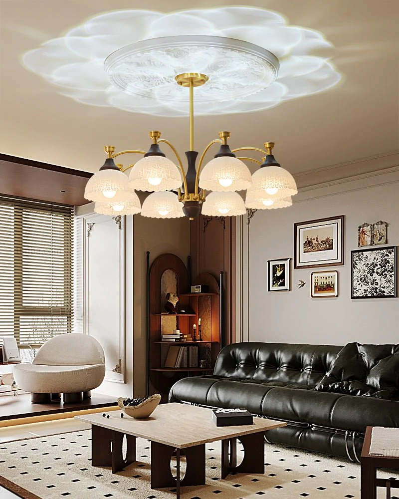 Avvynila Traditional Elegance Vintage Brass Wood Chandelier - Image 29
