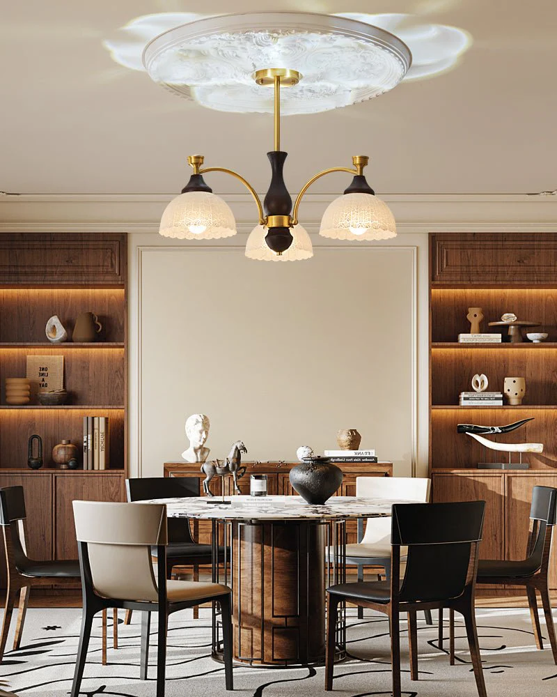 Avvynila Traditional Elegance Vintage Brass Wood Chandelier - Image 31