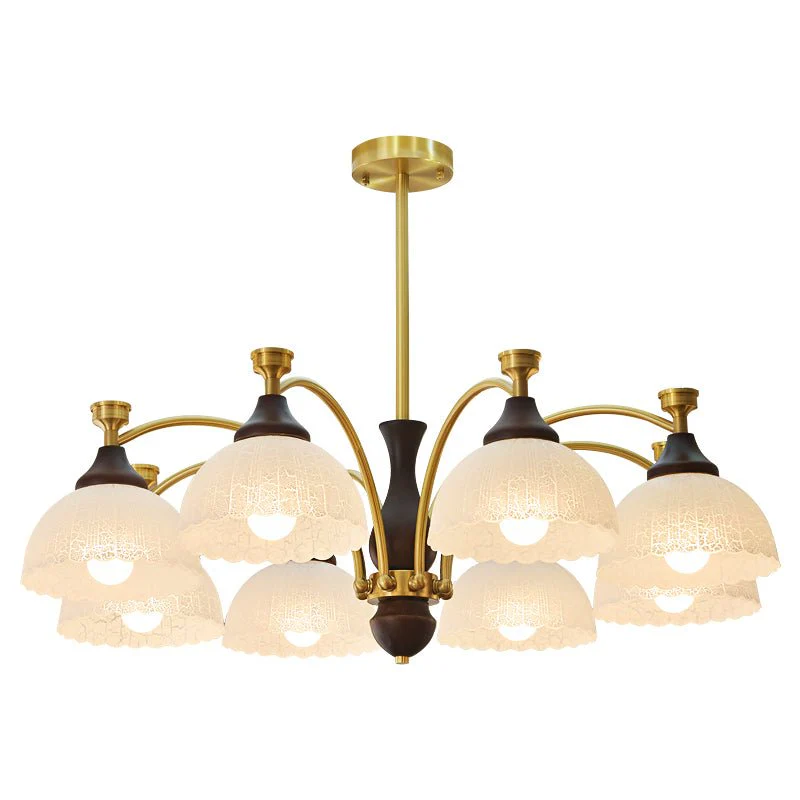 Avvynila Traditional Elegance Vintage Brass Wood Chandelier - Image 5