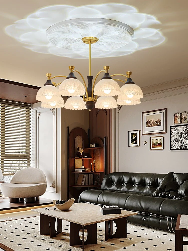 Avvynila Traditional Elegance Vintage Brass Wood Chandelier - Image 7
