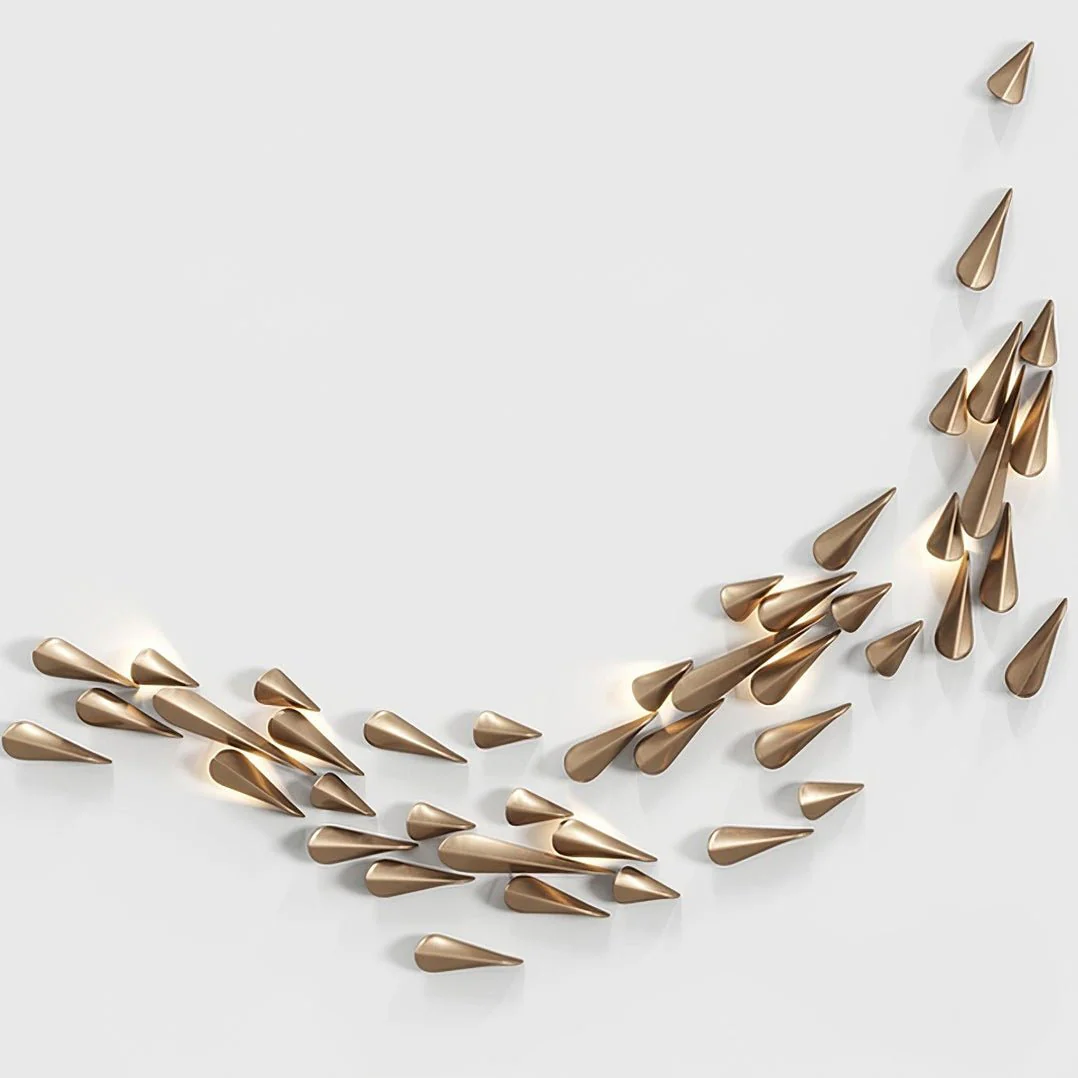 Avynis Abstract Brass Wall Light - Image 14