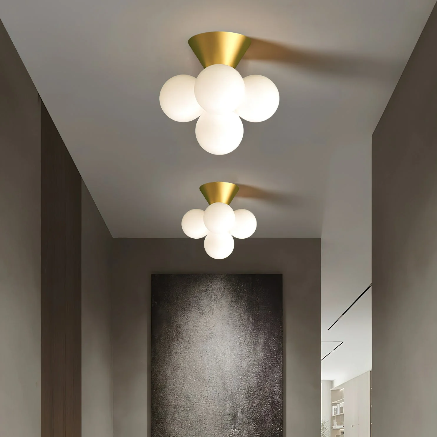 Axis Contemporary Glass Ceiling Light - Image 2