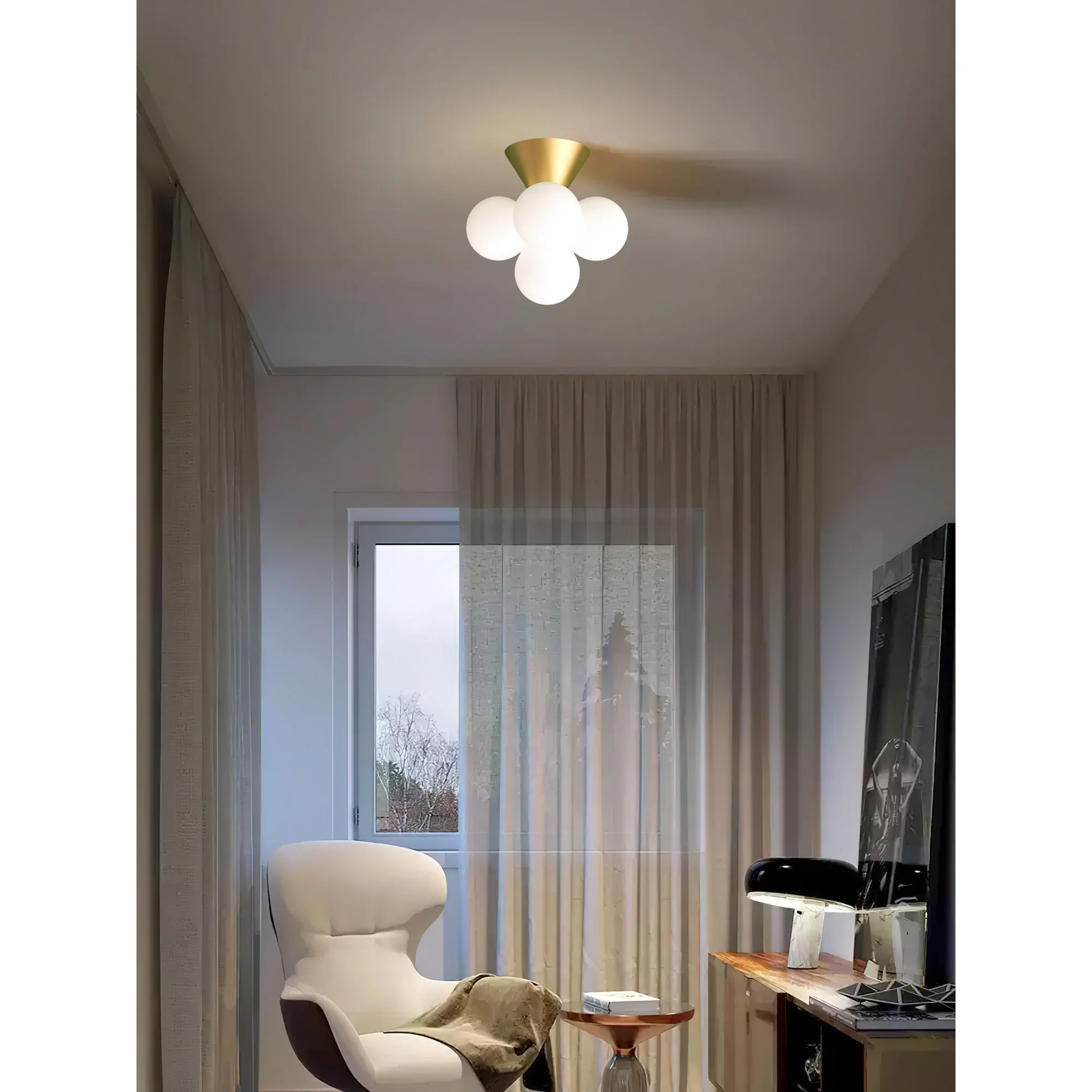 Axis Contemporary Glass Ceiling Light - Image 4