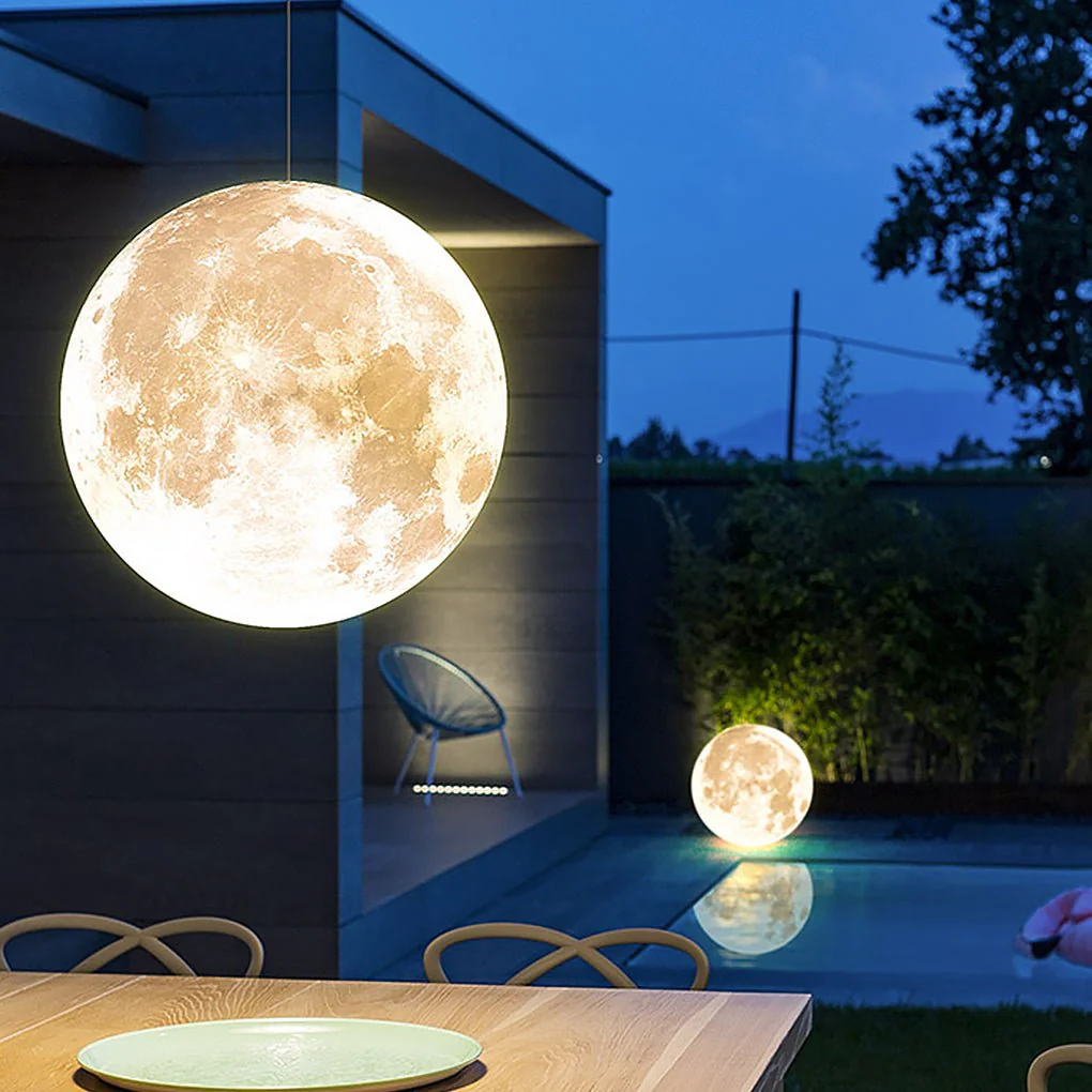 Barbara Moon Texture Landscape Resin Outdoor Chandelier Light - Image 4