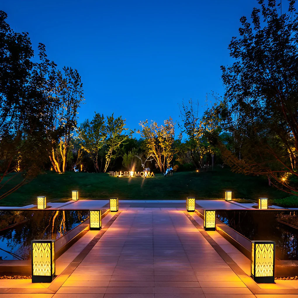 Beky Vintage LED Landscape Marble Outdoor Bollard Lights - Image 10