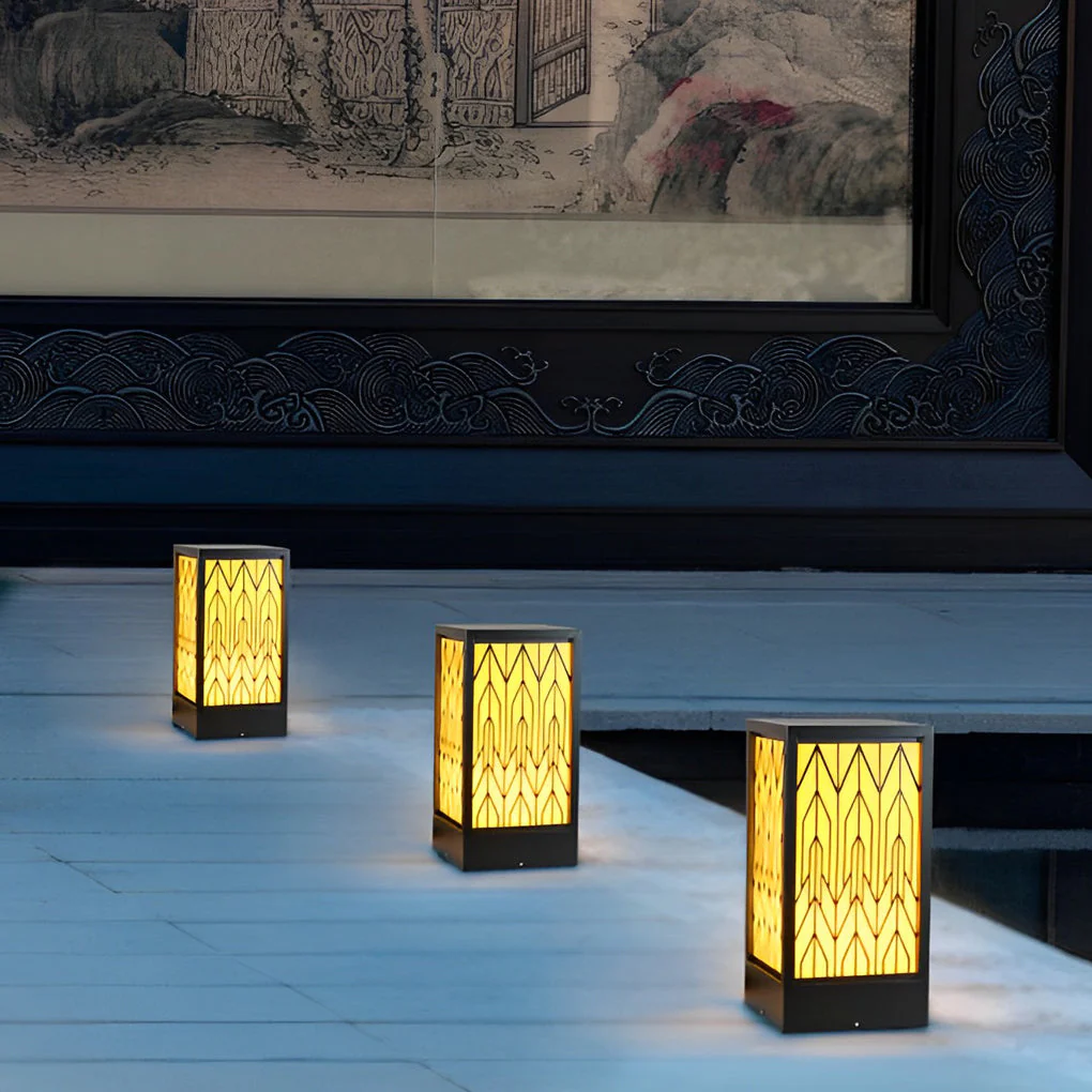 Beky Vintage LED Landscape Marble Outdoor Bollard Lights - Image 7