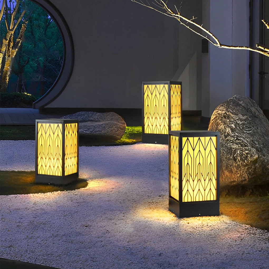Beky Vintage LED Landscape Marble Outdoor Bollard Lights - Image 8