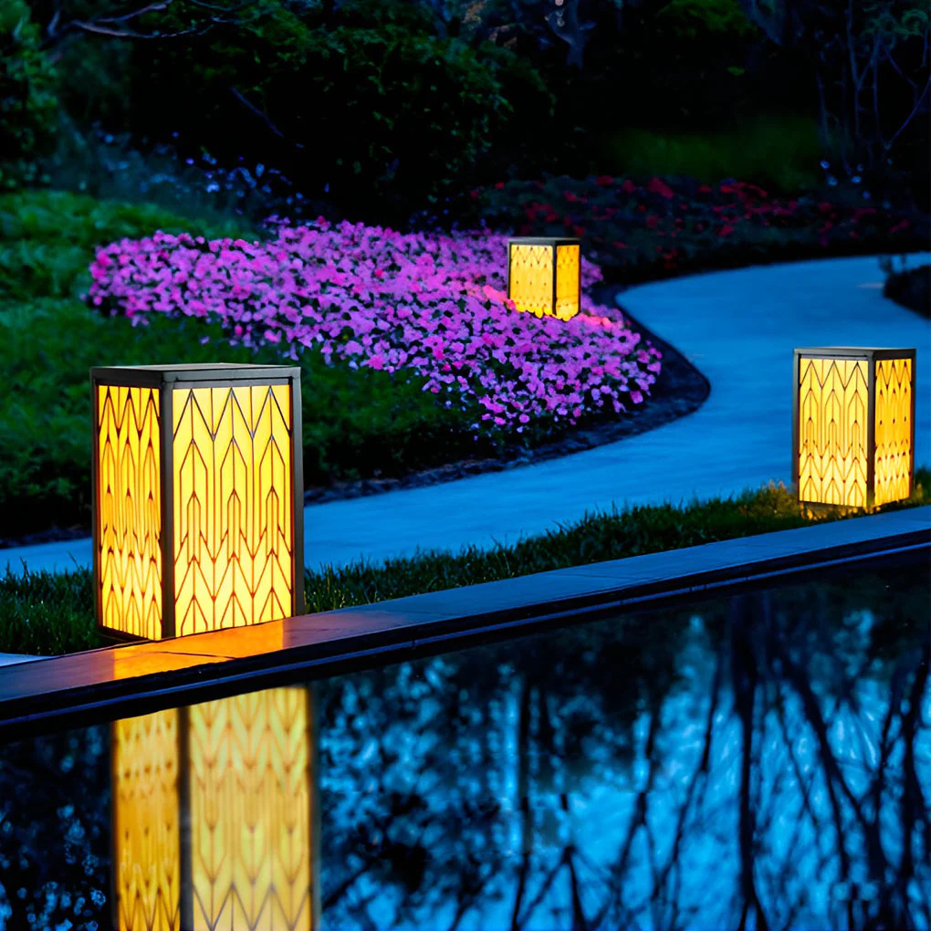 Beky Vintage LED Landscape Marble Outdoor Bollard Lights - Image 9