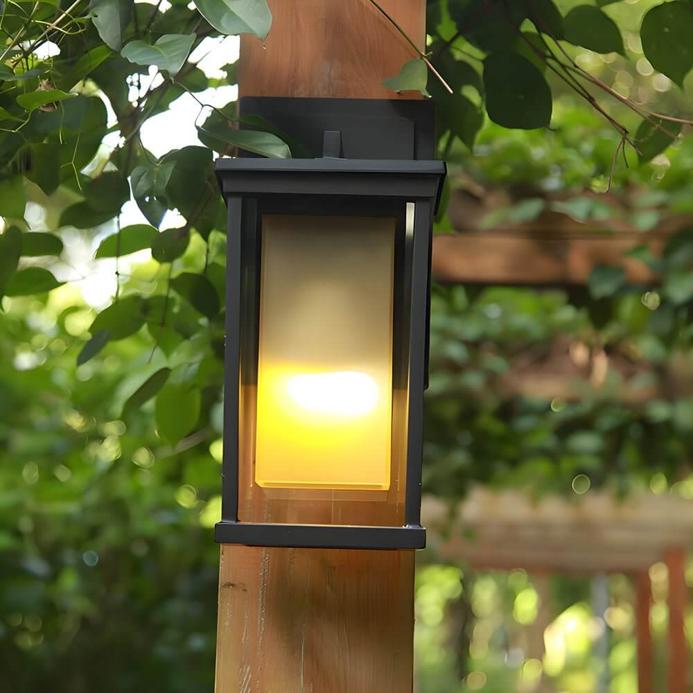 Belln Square Classic Glass Outdoor Wall Lantern - Image 2
