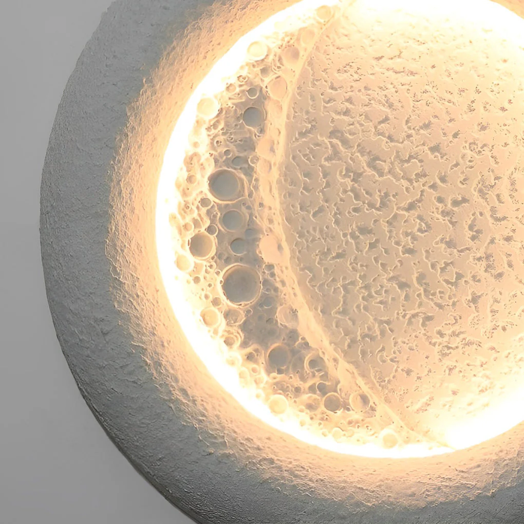 Berha Creative Moon LED Modern Concrete Outdoor Wall Lamp - Image 6