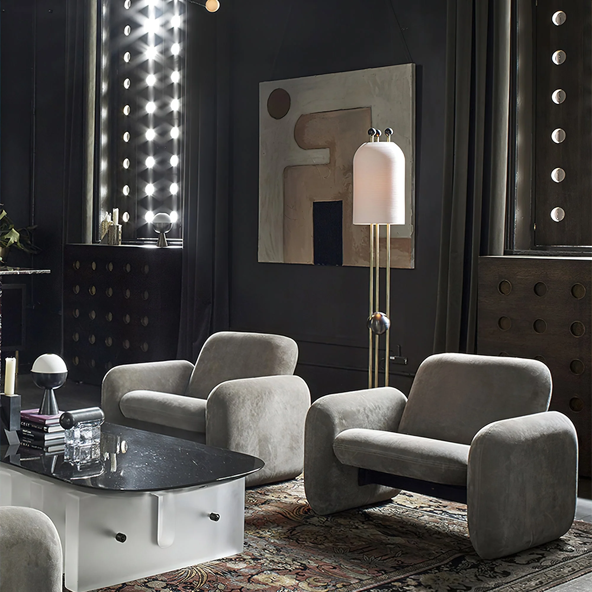 Bertha Modern Glass Floor Lamp - Image 3