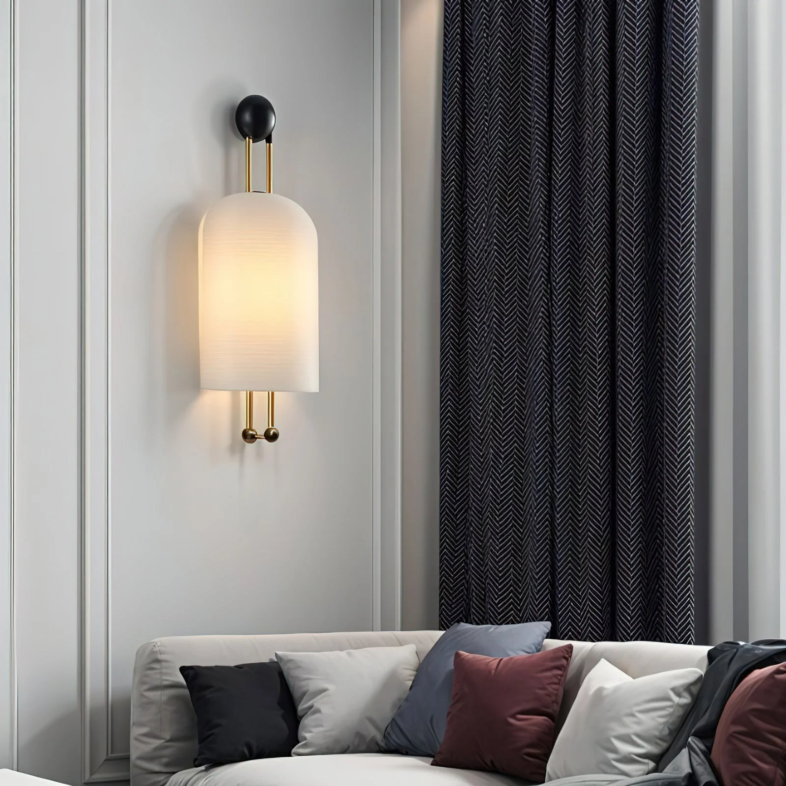Bertha Modern Glass Wall Light - Image 2