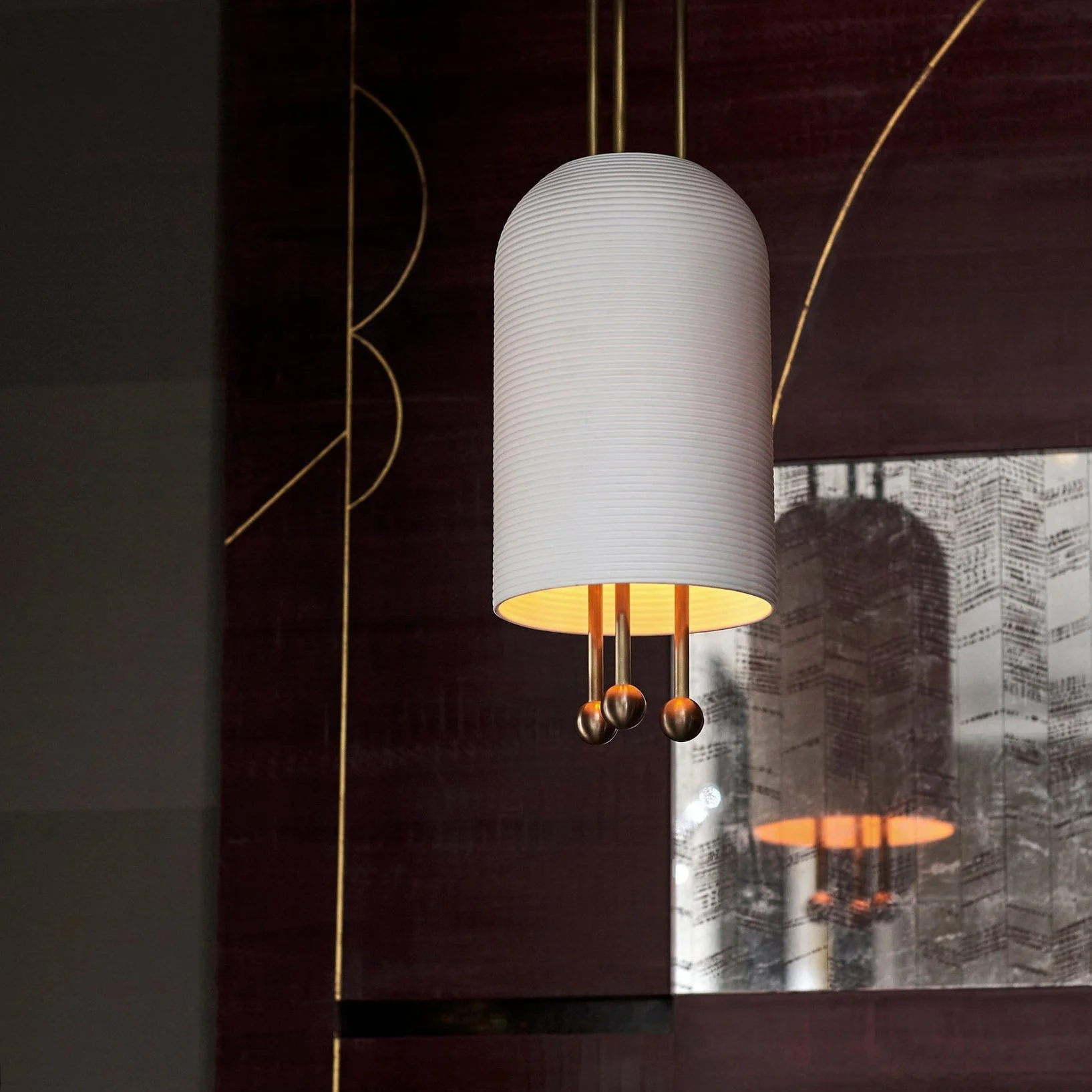 Bertha Modern Glass Pendant Light - Image 3