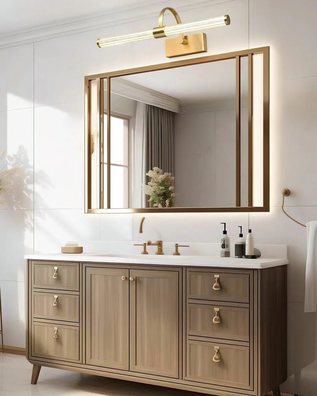 Beryl Modern Minimalist Brass Wall Light - Image 35