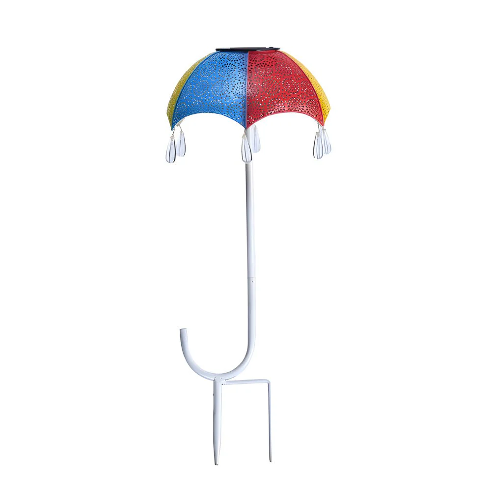 Besa Retro Umbrella Colorful Outdoor Pathway Lighting - Image 2