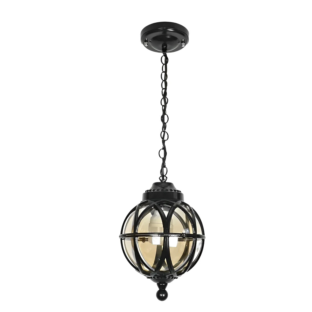 Beth Retro Ball Glass Outdoor Pendant Light - Image 4