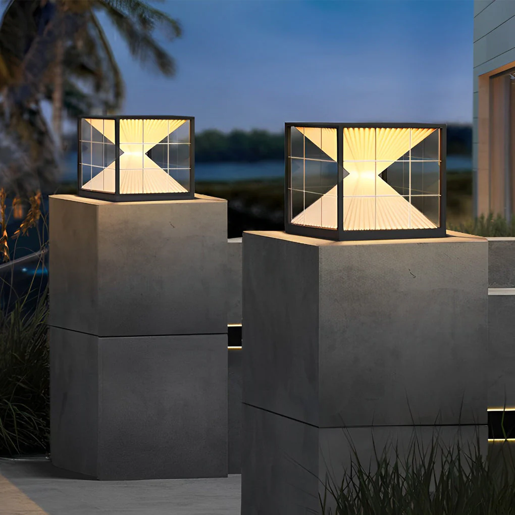 Biancy Creative Hourglass Post Outdoor Lights - Image 3