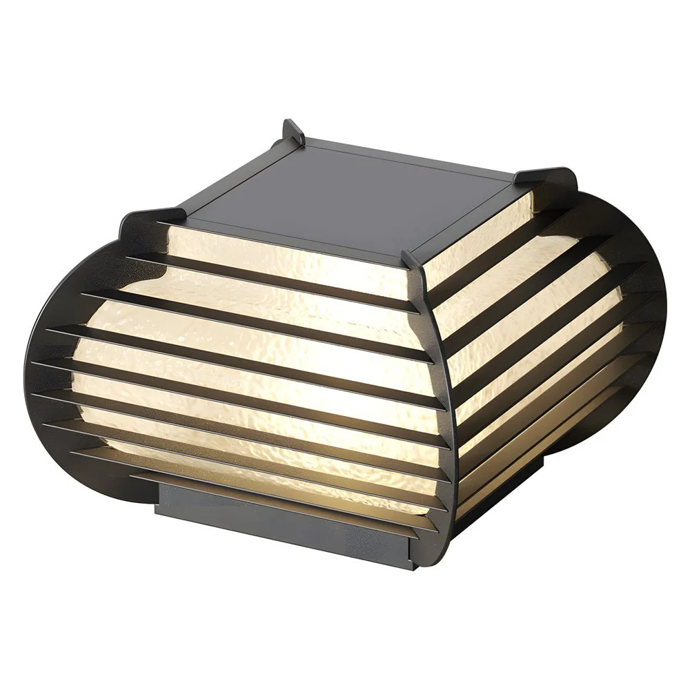 Shelley Lattice Hardiwred/Solar Steel Outdoor Post Pier Mount Light - Image 11